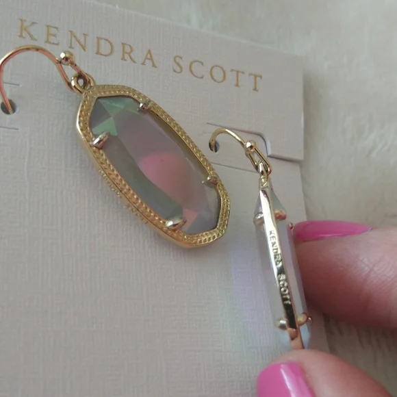 Kendra Scott | Iridescent Slate Gold Dani Earrings - Picture 7 of 10